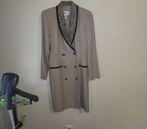 Danny & Nicole Beige Blazer with Black Accents